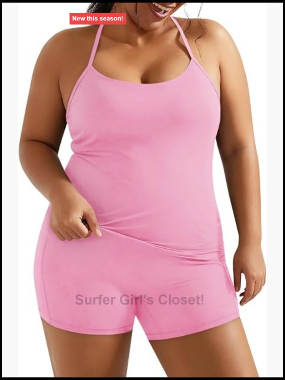 Plus Size Workout 2 Piece Sets Halter Tank Tops High Waisted Biker Shorts